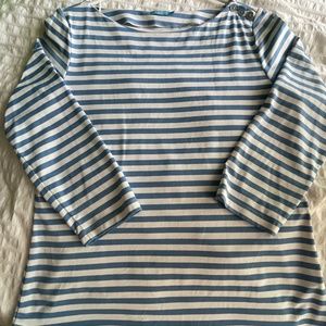 Very Cute Blue and White strip top Size M